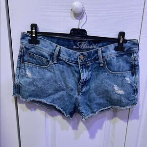 Maurices Blue Jean Shorts Distressed Cut-Off Style